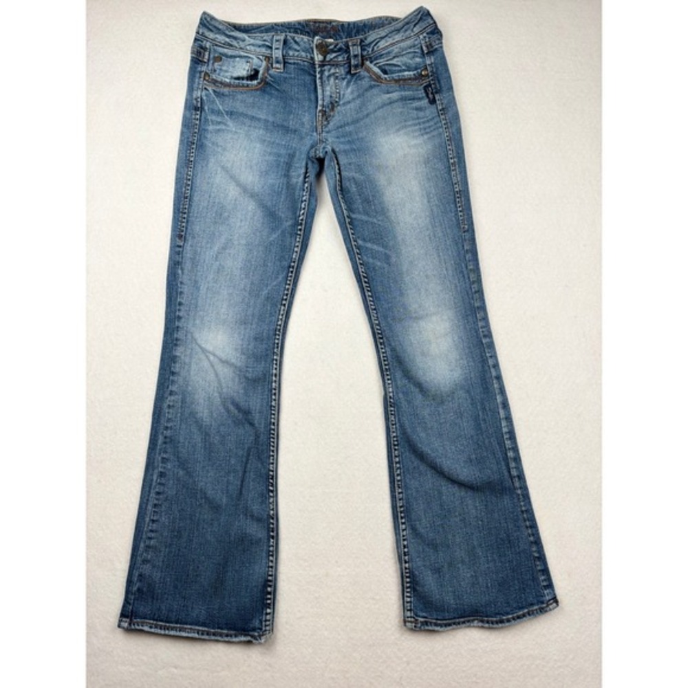 Silver Jeans Lola Bootcut Jeans Womens 29 Low Rise Embroidered‎ Pockets